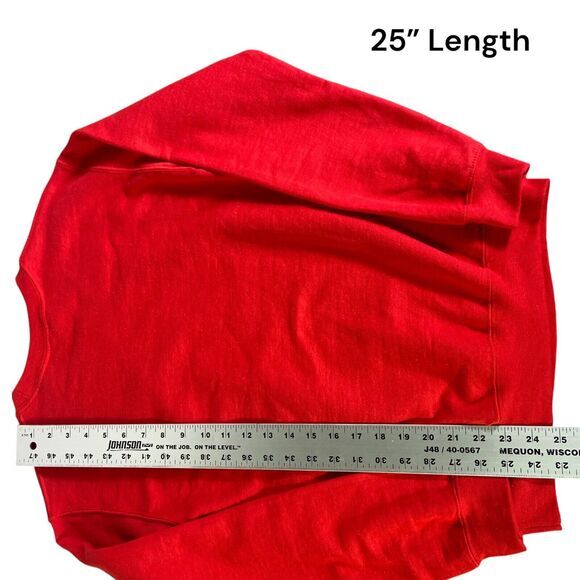 Peanuts Snoopy Astronaut Womens Red Crewneck Sweatshirt Size XS NWT - Picture 11 of 12